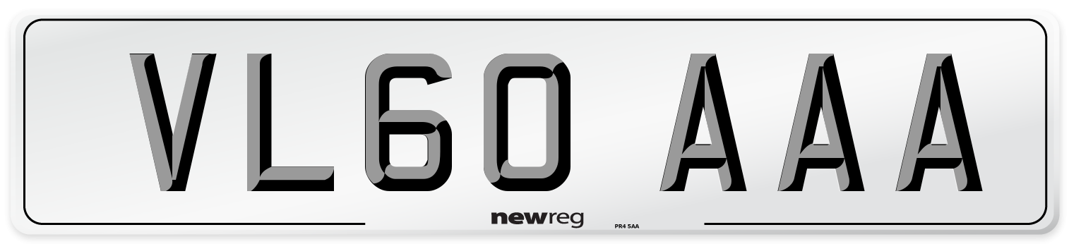 VL60 AAA Number Plate from New Reg